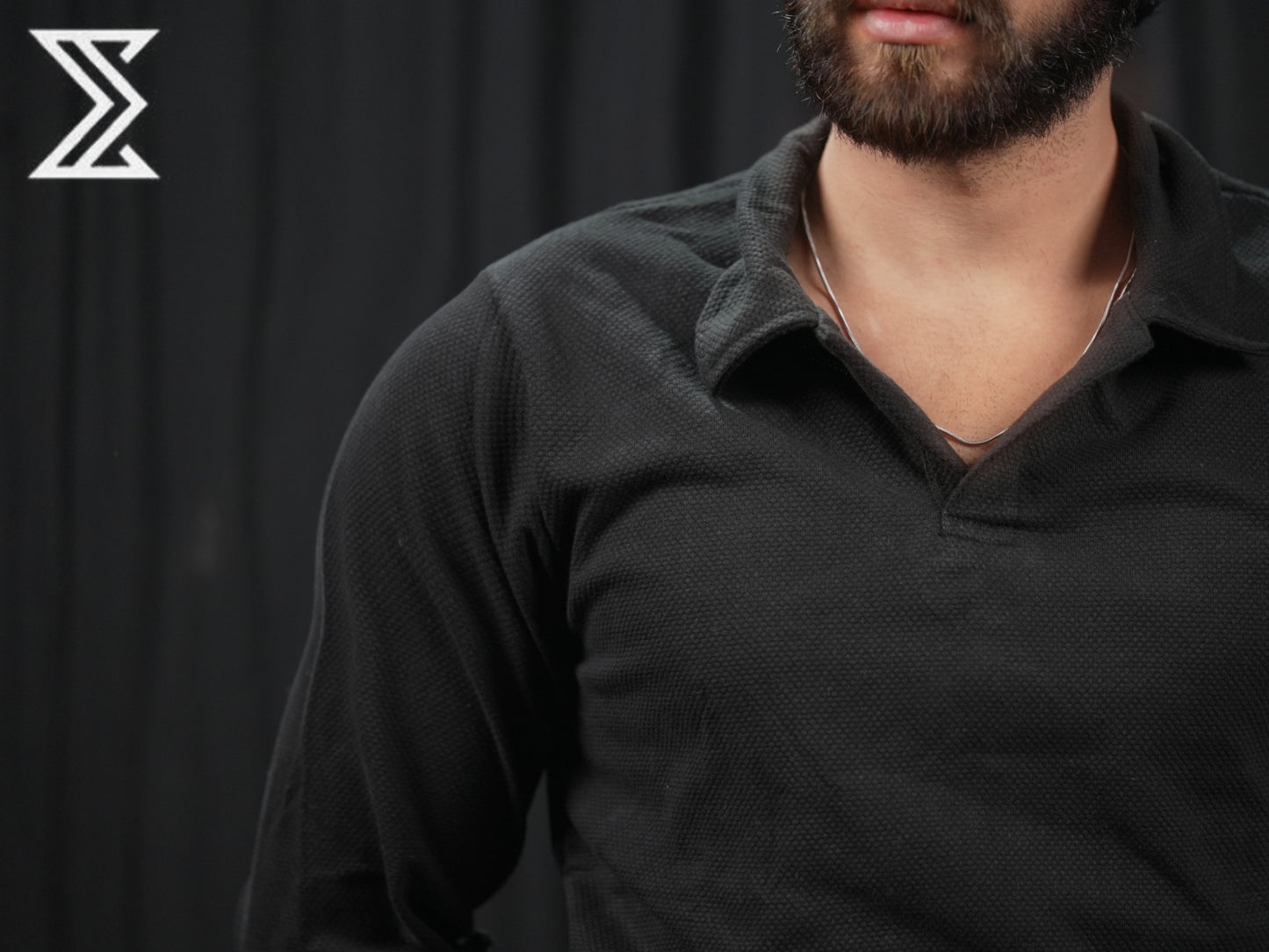 Black POLO T-shirt full sleeves